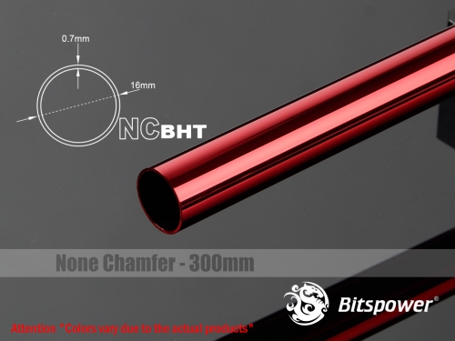 토리시스템즈,None Chamfer Brass Hard Tubing OD16MM Red - Length 300 MM