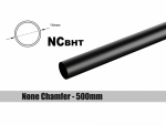 None Chamfer Brass Hard Tubing OD14MM Carbon Black - Length 500 MM